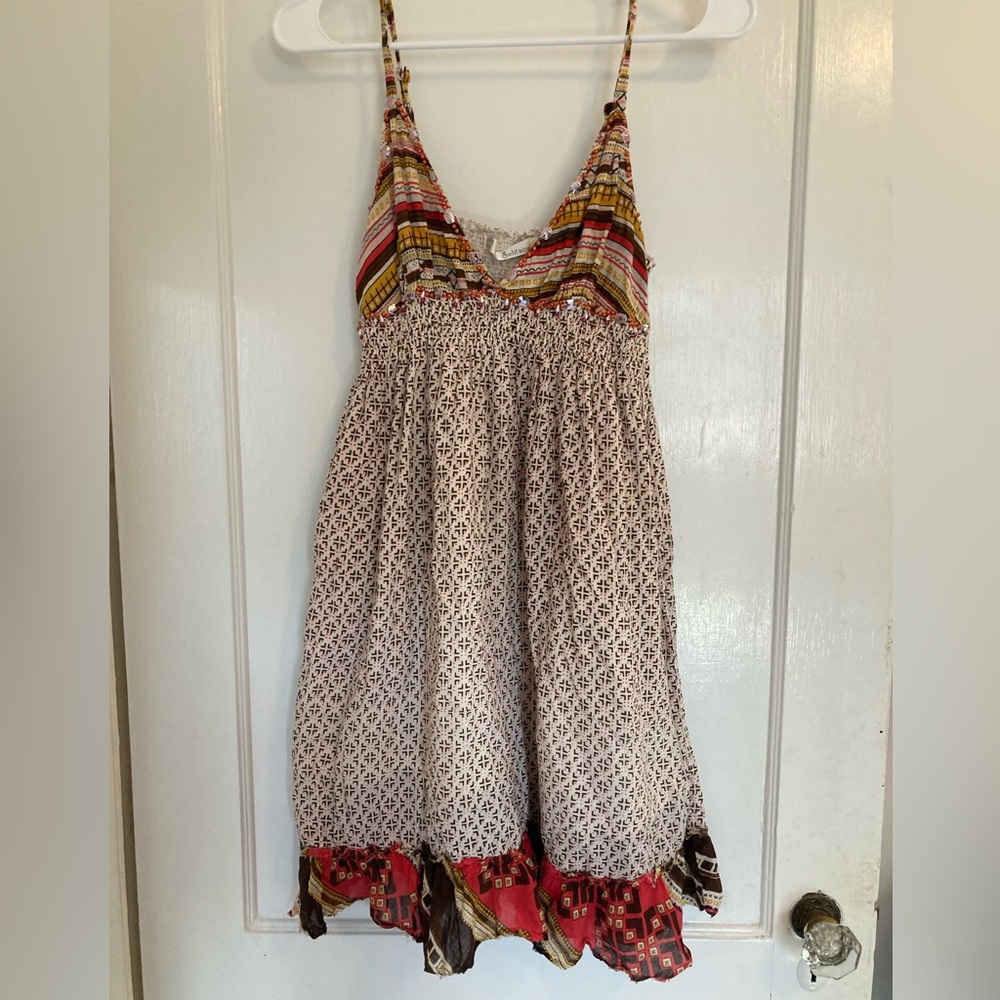 Solitaire Multicolor Striped and Patterned Mini Dress - Picture 4 of 4